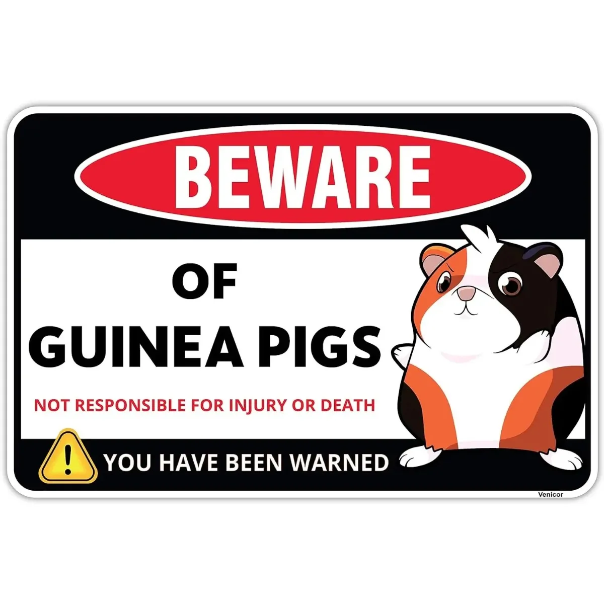 Классический стиль Венеор морская свинья декоративная табличка 12x8 см