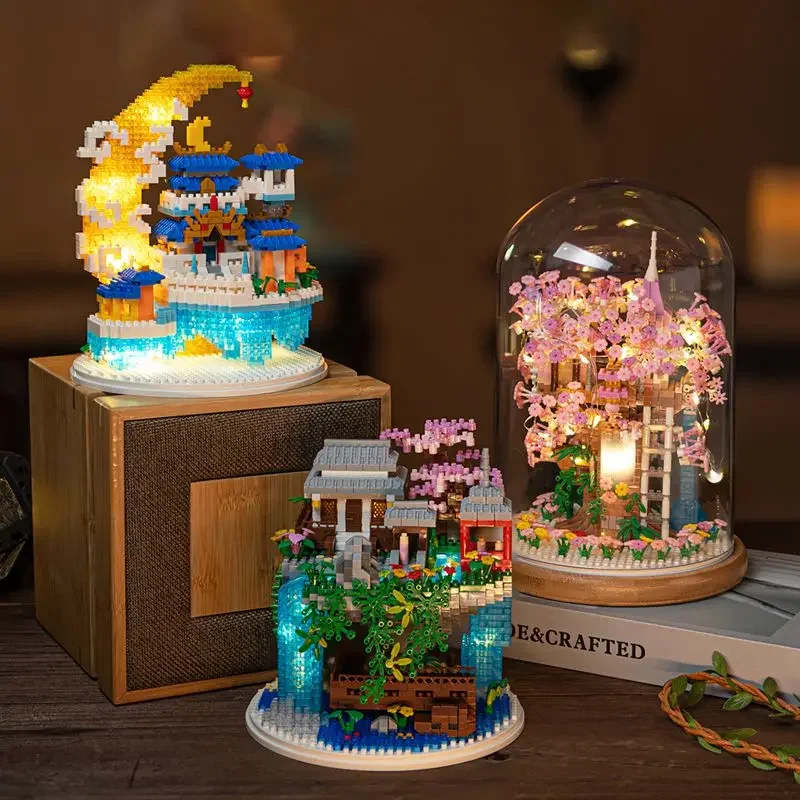 Набор Строительных Блоков Серии Sakura Bonsai - Древняя Китайская Архитектура Стиль Perky