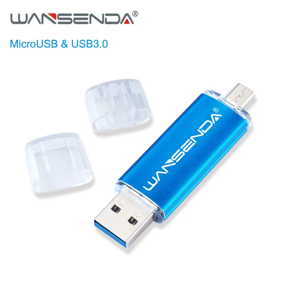 

WANSENDA высокоскоростной USB флеш-накопитель, USB 3,0, OTG, флеш-накопитель 128 ГБ, Micro USB, флешка 256 ГБ, 64 ГБ, 32 ГБ, 16 ГБ, 8 ГБ, USB флеш-накопитель