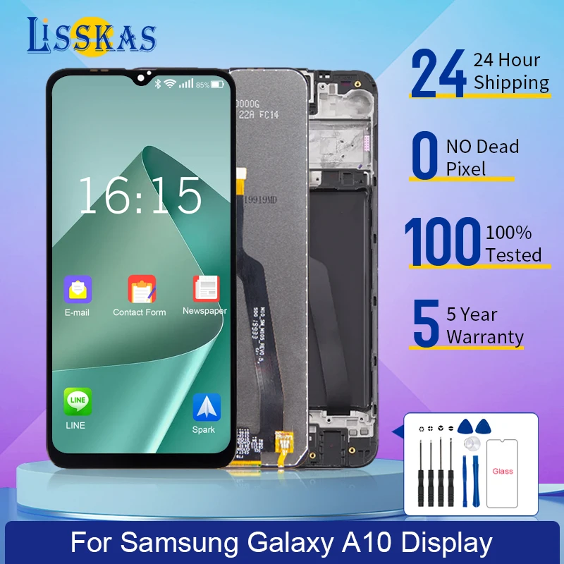 

Оригинальный дисплей для Samsung Galaxy A10 LCD A105 A105F A105G A105M сенсорный экран дигитайзер в сборе Замена