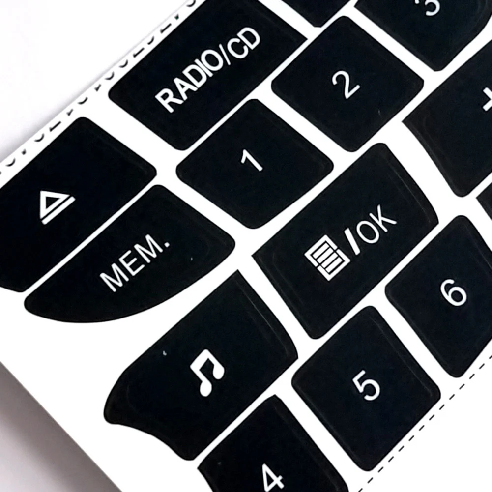 

1 Set Radio CD Button Repair Sticker Reparatur Getragen Knopf Schalter High-Grade Vinyl Decal For Renault Megan For Clio