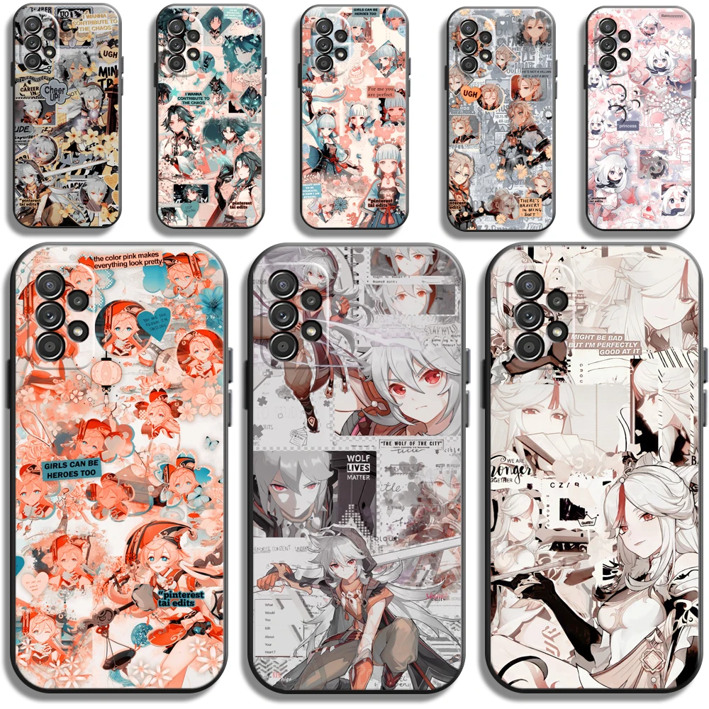 

Genshin Impact Anime Funda Phone Cases For Samsung A21S A31 A72 A52 A71 A51 5G A42 5G A20 A21 A22 4G A22 5G A20 A32 5G A11