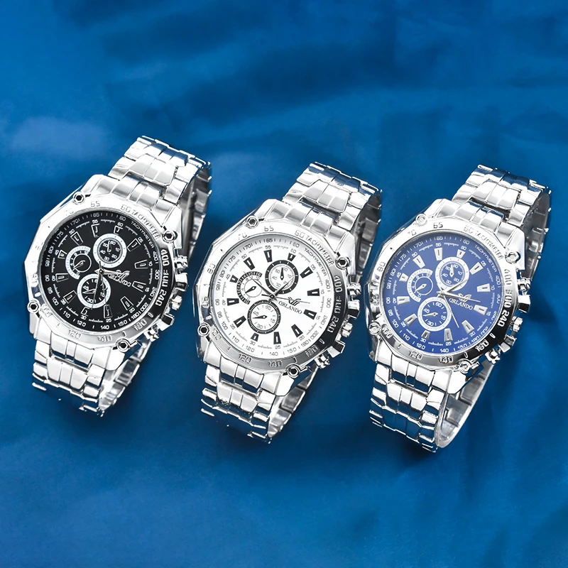 Часы наручные мужские из нержавеющей стали модные брендовые Роскошные