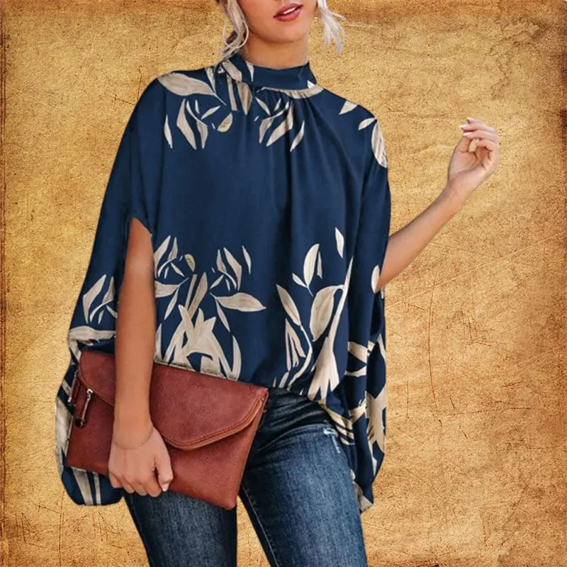 

Summer Blouse for Women's Blouses Shirts Fashion Shorts Vintage Solid Shirt Short Top With Print Loose Sleeves O-Neck Tops New