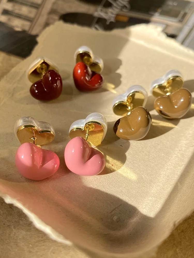 Little Sweet Girl in the World ~ Simple Double-sided Lovely Pearl Stud Earrings New 2024 Popular Ins ...