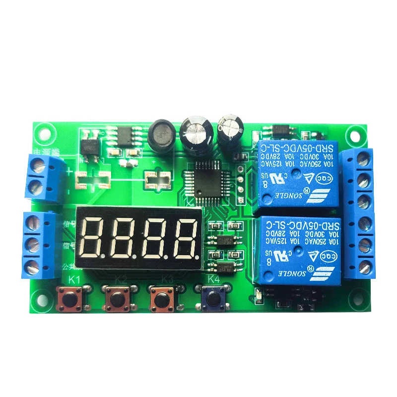 

Two/Double 2-Way Delay Time Relay Module Trigger Pulse Cycle Power off Timing 220V Switch Circuit