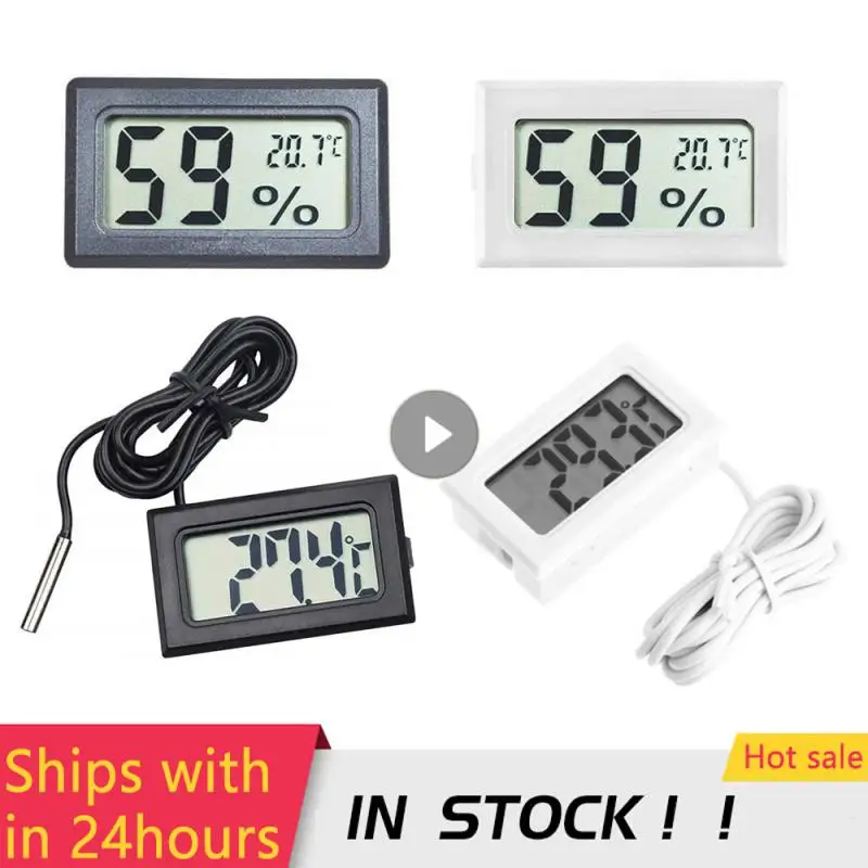 

Mini LCD Digital Thermometer Hygrometer Indoor Electronic Temperature Meter Humidity Gauge Monitor Refrigerator Aquarium Home