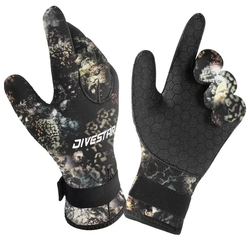 1Pair Camouflage Diving Gloves Full Finger Snorkeling Fishing Water Sport Glove Sneoprne Spearfishing Gloves for Scuba Diving