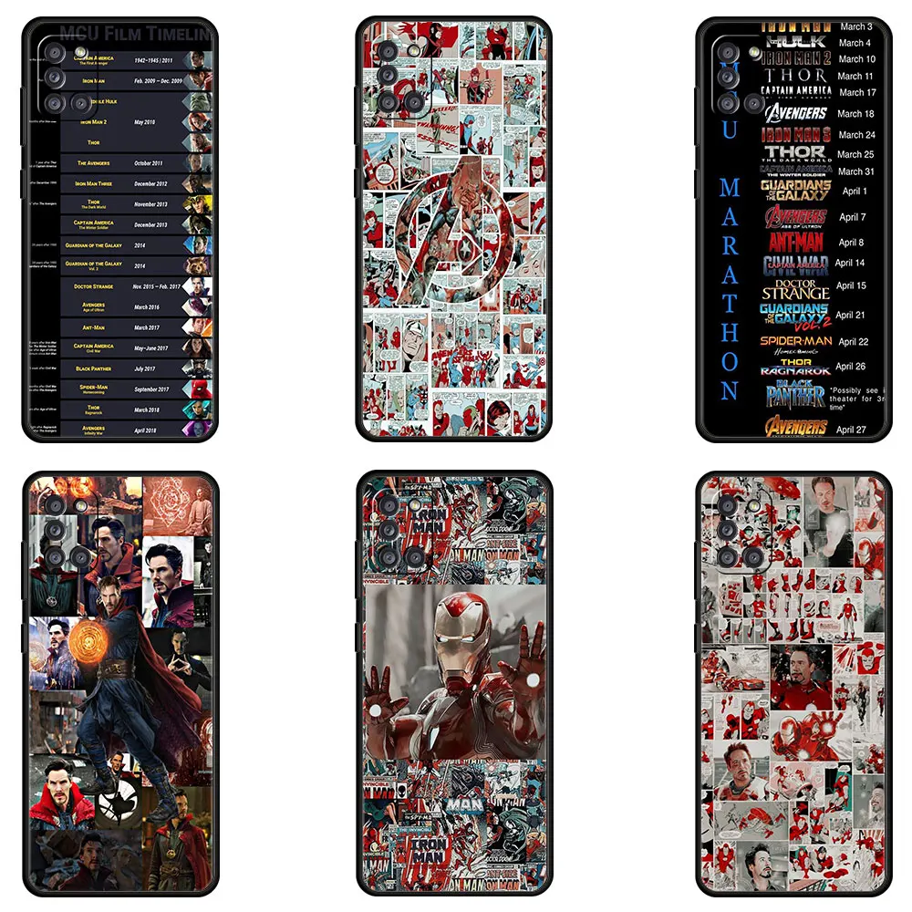 

Marvel Movie History Case for Samsung Galaxy A51 A71 A21 A21s A12 A13 A52 A72 A02 A02s Silicone Funda Marvel Phone Cover