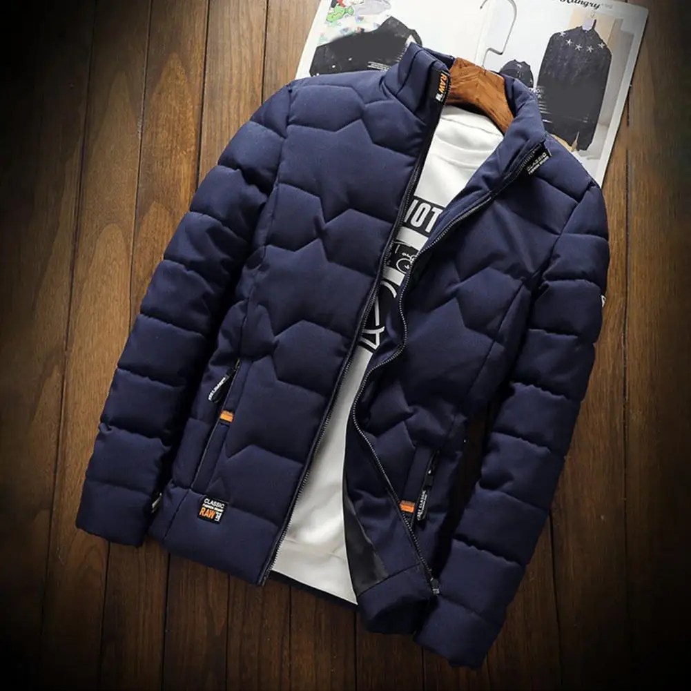 Men Windbreaker All Match Super Soft Zipper Coldproof Pockets Coat   Jacket Coat  Streetwear