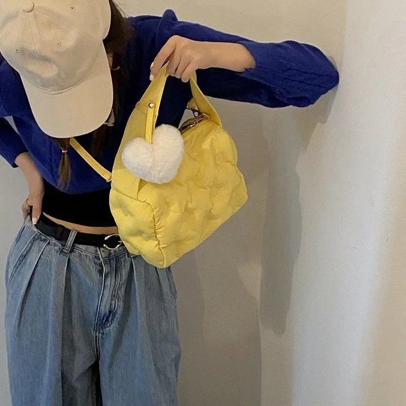 Elegant Streetwear Handbags Women Fashion Pillow Shoulder Bags Quilted Ladies Luxury Brand Ins Female Korean Style Purses Trendy