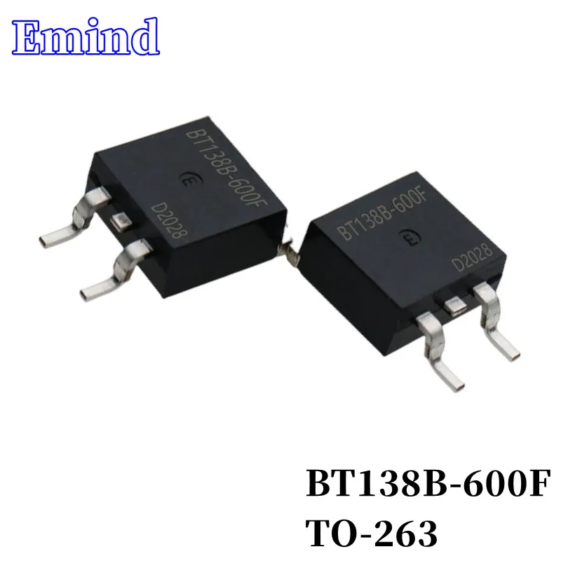 

10Pcs BT138B-600F Thyristor TO-263 12A/600V BT138B SMD Triac Large Chip