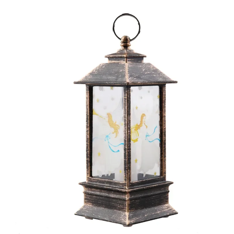 Рождественская ветровая лампа подсвечник старый снеговик украшение стола