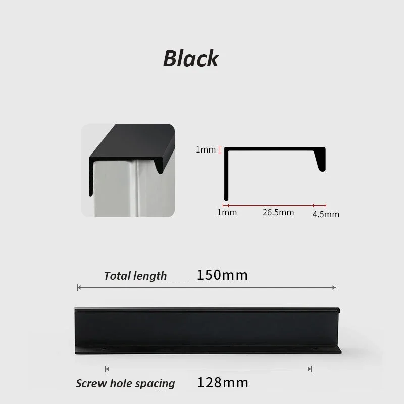 

Ручки для шкафов скрытого монтажа алюминиевые