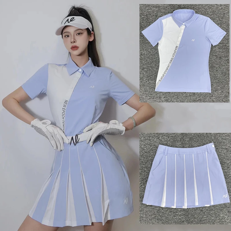 

NE summer new golf short-sleeved sunscreen ice silk T-shirt sports quick-drying short skirt fashion personality