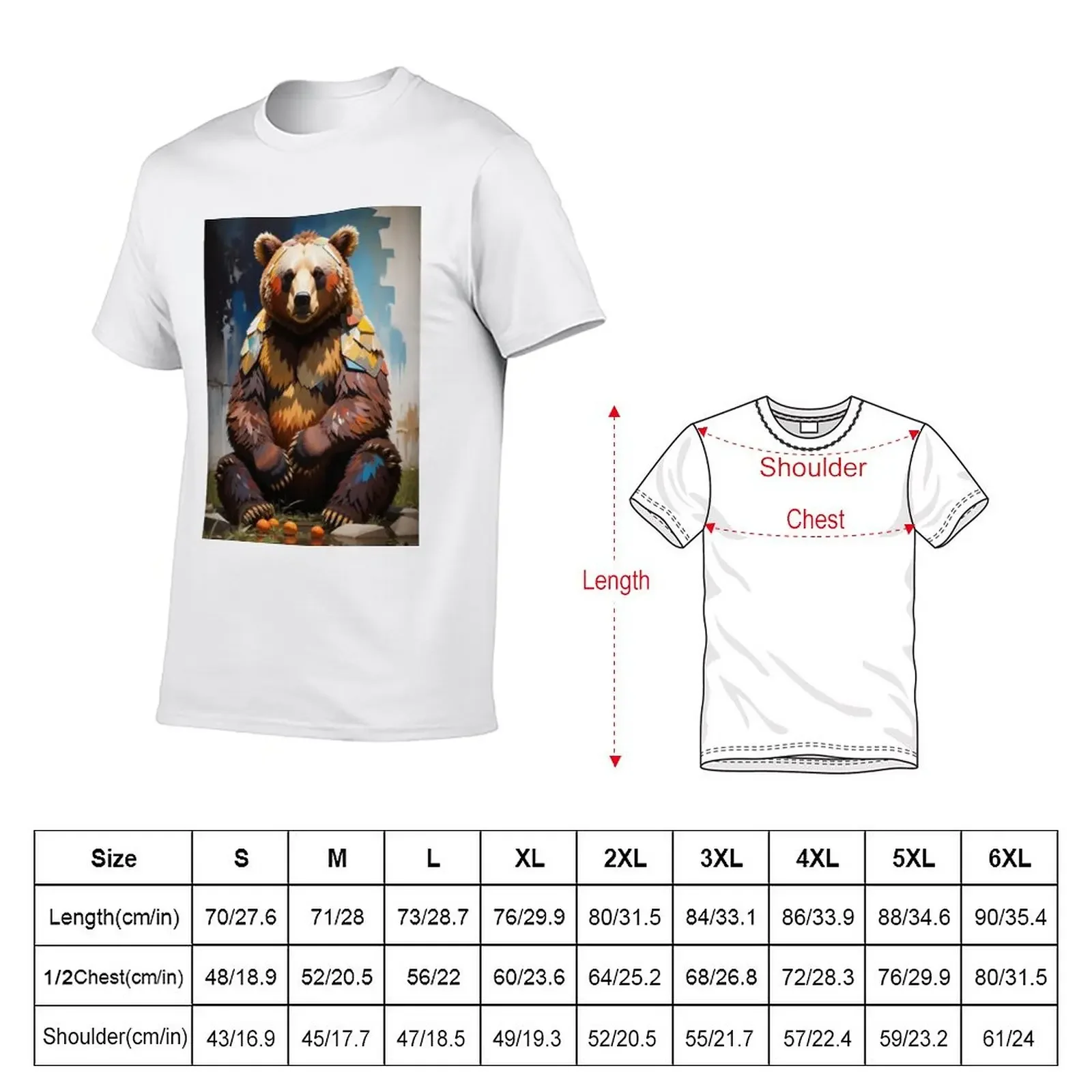 New Bear Grazer T-Shirt vintage t shirt summer clothes cute black shirts mens cotton