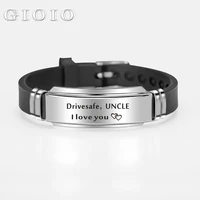 new bracelet driving silicone bracelet stainless steel strap bracelet mom and dad gifts souvenir silicone bracelet jewelry