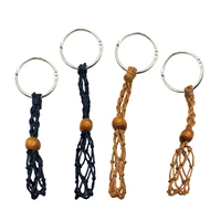 keychain cord empty stone holder keyring cord for crystals car hanging ornaments holder adjustable cord for crystals diy jewelry
