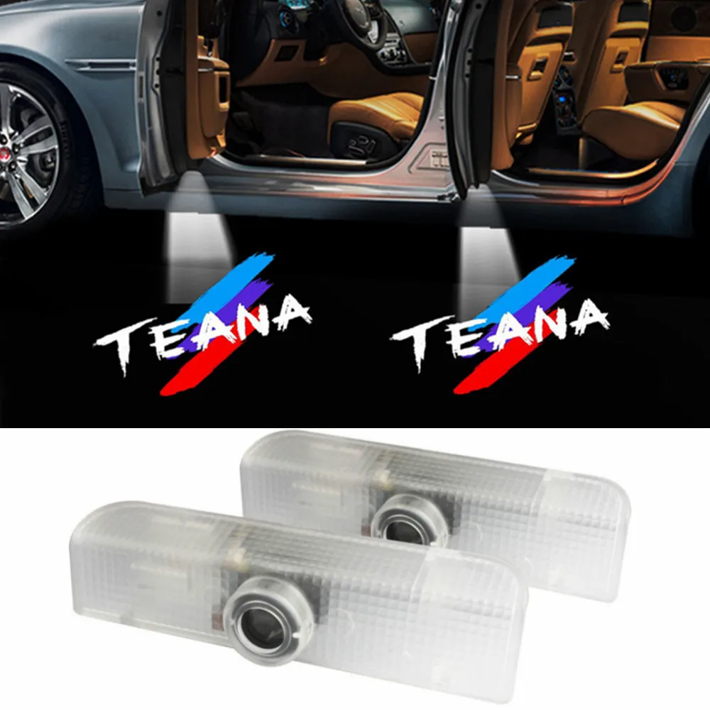 

New Arrival 2x LED Car Open Decor Door Light Courtesy For Nissan New Teana 2013-2015 Laser Shadow Logo Projector Lamp