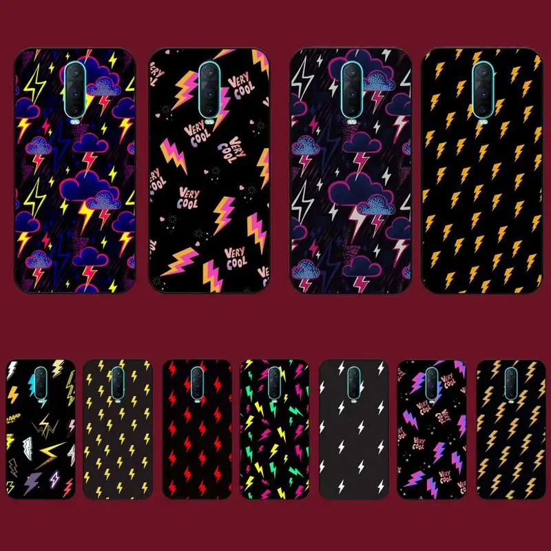 

Cartoon Cute lightning Phone Case for Vivo Y91C Y11 17 19 17 67 81 Oppo A9 2020 Realme c3