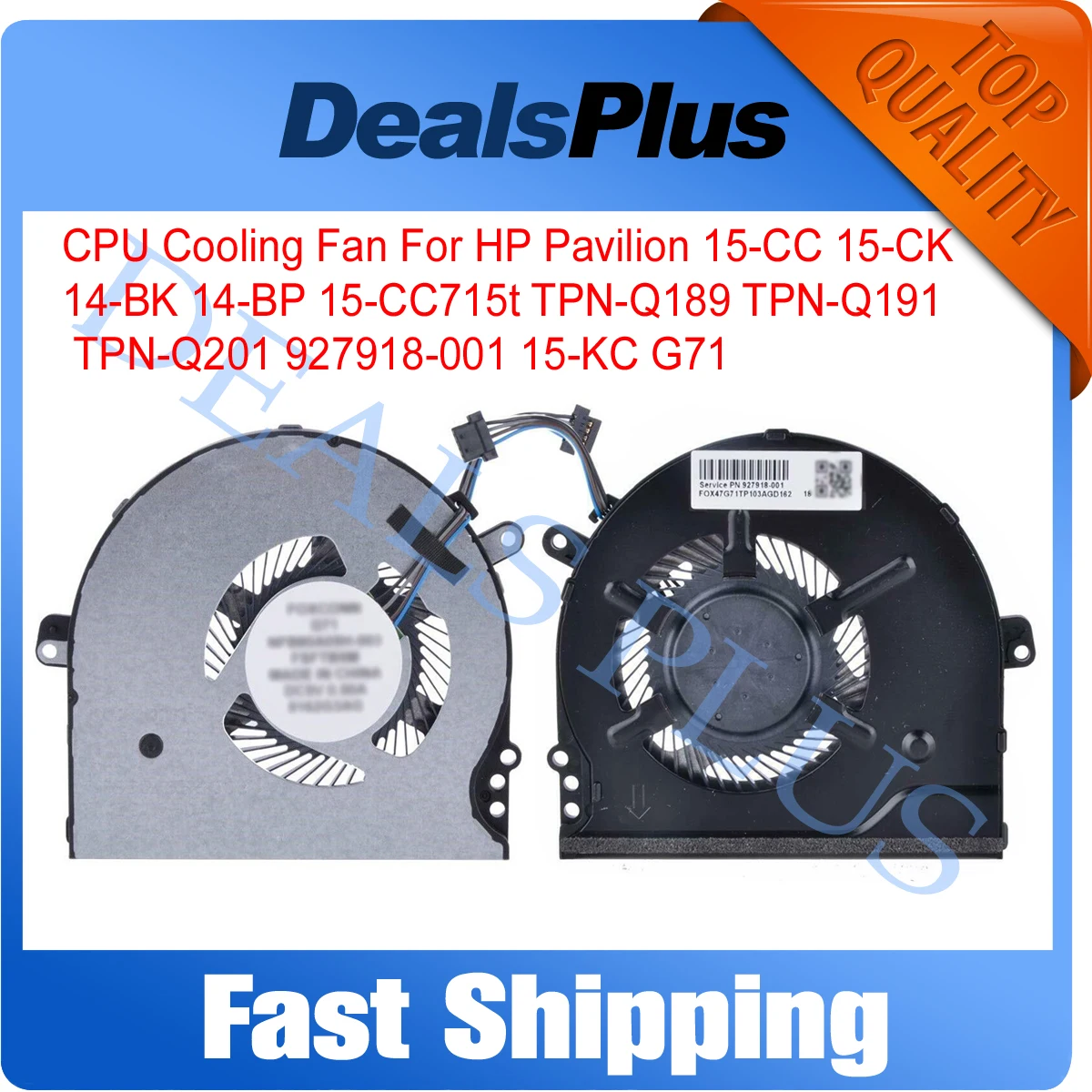 

New CPU Cooler Cooling Fan For HP Pavilion 15-CC 15-CK 14-BK 14-BP 15-CC715t TPN-Q189 TPN-Q191 TPN-Q201 927918-001 15-KC G71