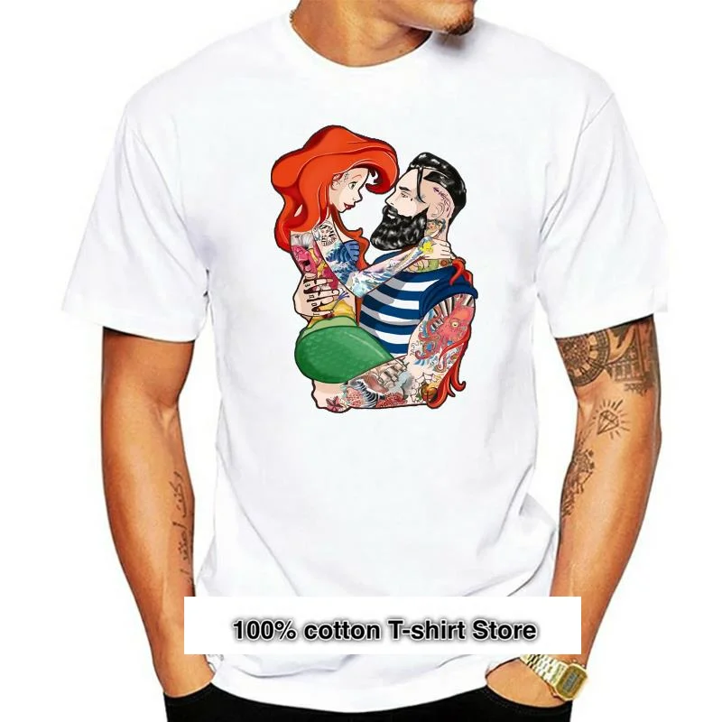 

Футболка с рисунком для мужчин, футболка с рисунком Ариэль, хипстерская, татуировка, отличное предложение