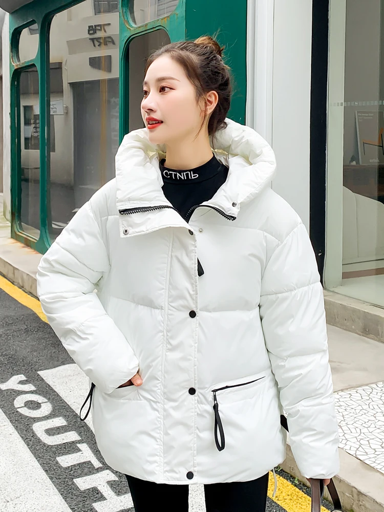 7 Colors New Arrival Winter Parka Women Women Stand Collar Fashion Korean Style Female Padded Warm Coat Loose Oversize