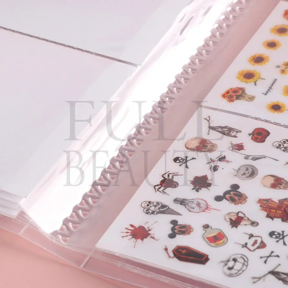 84 отделения для ногтей внешние наклейки пустая книга хранения маникюрные