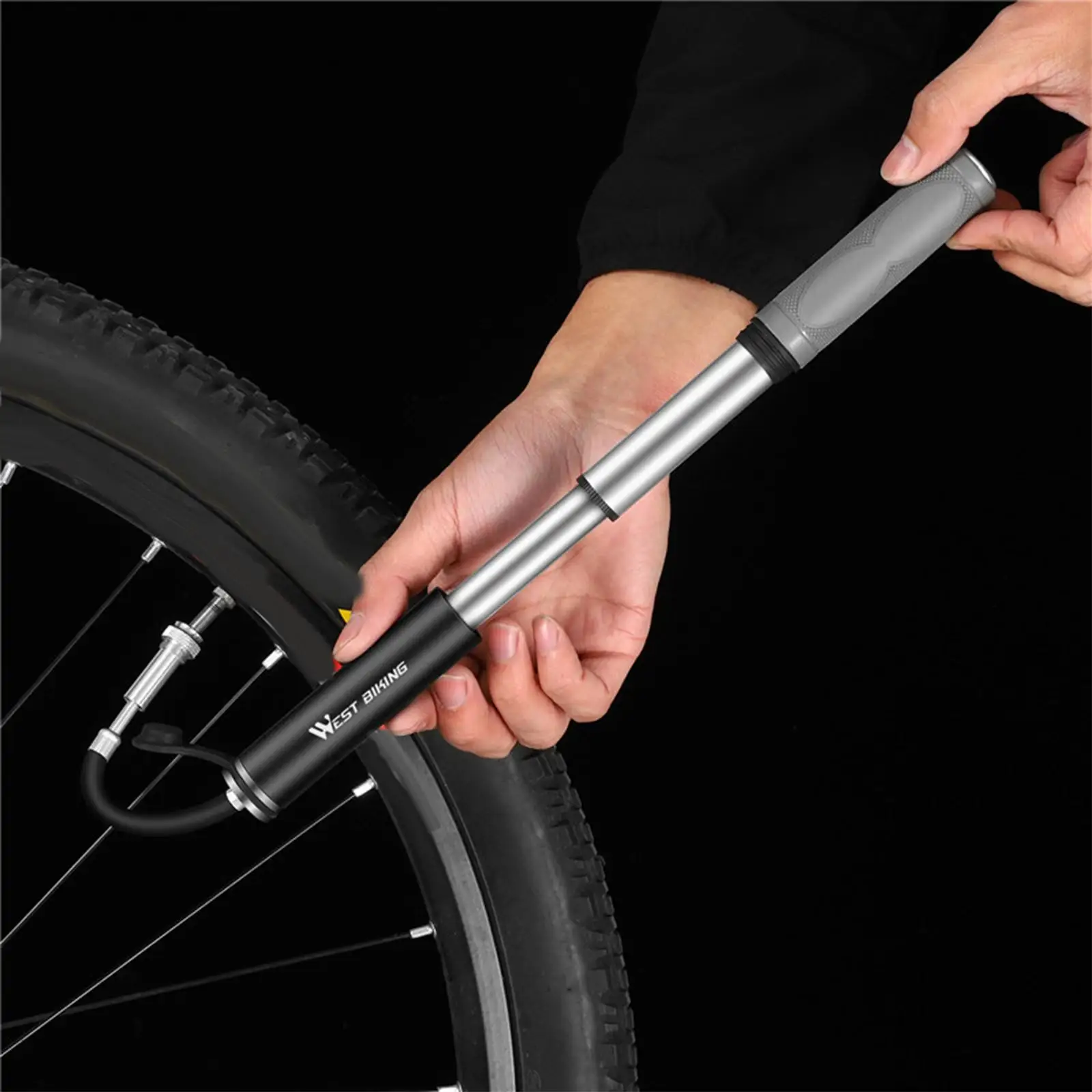 

Mini Bike Pump 120PSI Cycling Hand Air Pump Tire Inflator Schrader Presta Valve Bicycle Accessories MTB Bike Pump