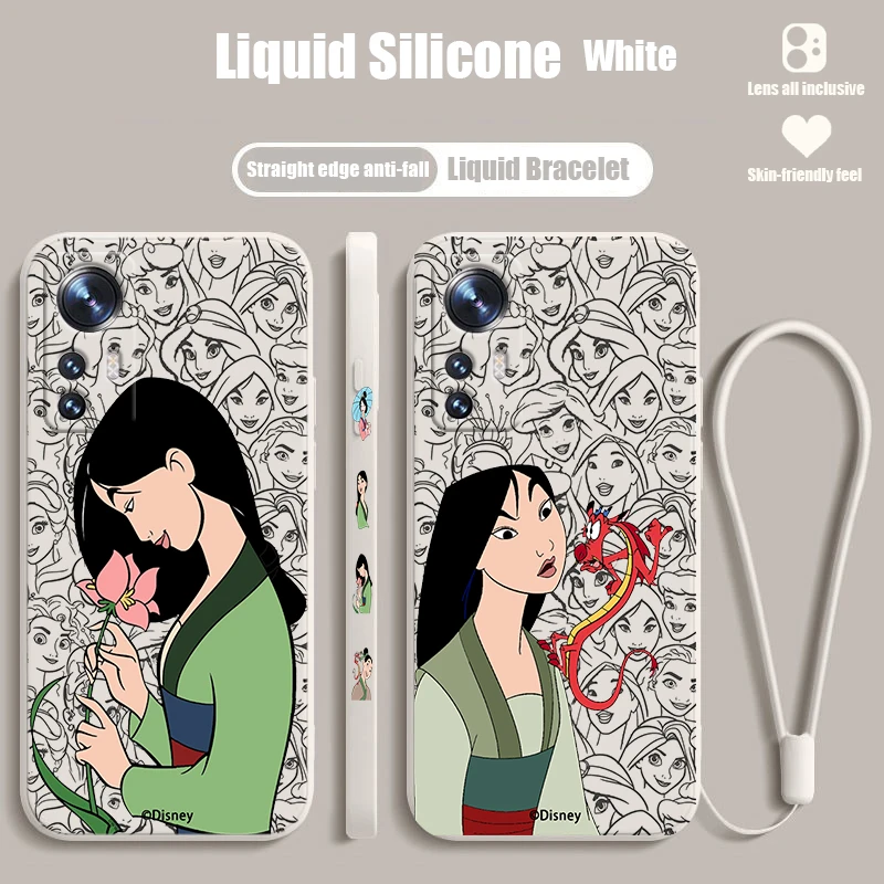 

Movie Disney Mulan For Xiaomi Mi 13 Lite 12T 12 11T 11i 11 A3 10T 10 CC9E 9 Pro Ultra 5G Liquid Left Rope Phone Case