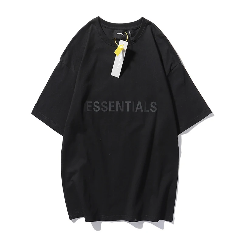 Kanye West однотонные резиновые футболки с буквенным принтом в стиле хип-хоп базовые