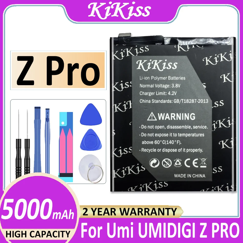 

Original KiKiss Battery 5000mAh High-quality Umi ZPRO Battery For UMI Z / Z Pro Mobile Phone Replacement Batteries + Tool