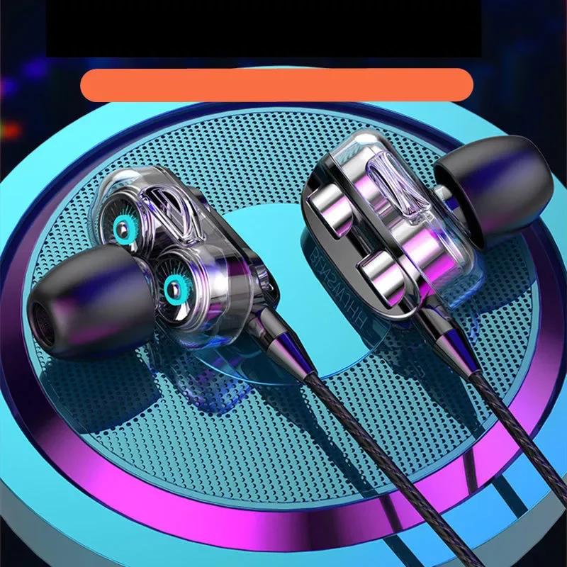 

6D In-Ear Stereo High Bass Headphone In-Ear 3.5MM Wired Earphones Metal HIFI Earpiece with MIC for Xiaomi Samsung Huawei Phones