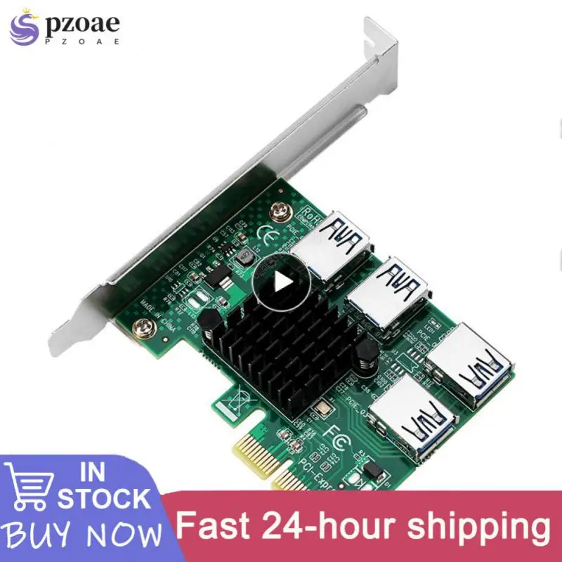 

Usb 3,0 Райзер 1x до 4x 16x Pci-e к Pci-e адаптеру Pcie 1 к 4 удлинитель для майнинга Btc Pci-express слот 1 Turni-express