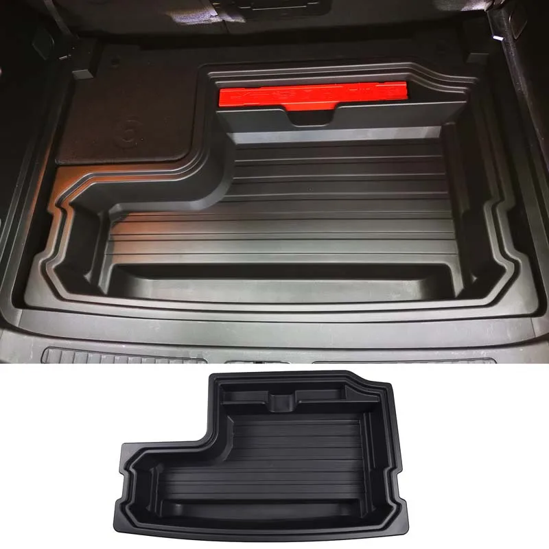 

For Mercedes-Benz Smart #1 HX11 2022-2023 ABS BLACK Car Car Trunk Bottom Storage Classification Box Car Accessories