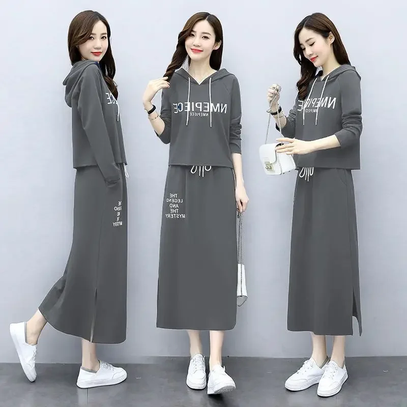 Женские повседневные платья 2025 года костюм весна-осень новая свободная модная