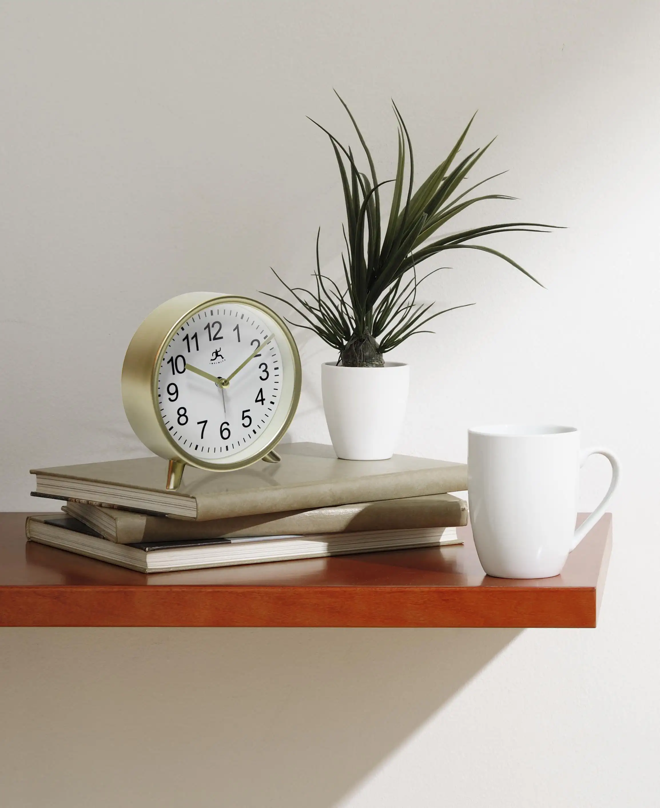 

5.5" X 6" Gold Analog Tabletop Alarm Bell Clock Table Clock Retro Clock Desk Clock