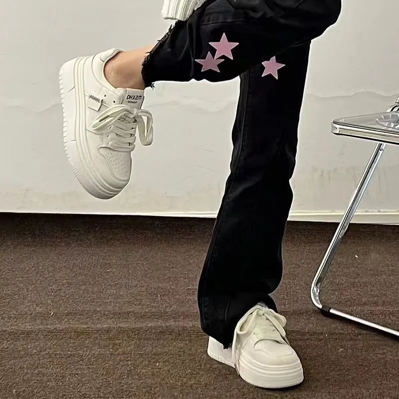 2023 Women's Chunky Sneakers Thick Bottom Platform Chain Vulcanize Shoes Fashion Breathable Casual Walking Shoe for Woman Female