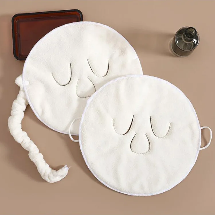 

1Pcs Hydrating Thickened Hot Compress Towel Coral Fleece With Removable Strap Reusable Portable Beauty Supplies For Household