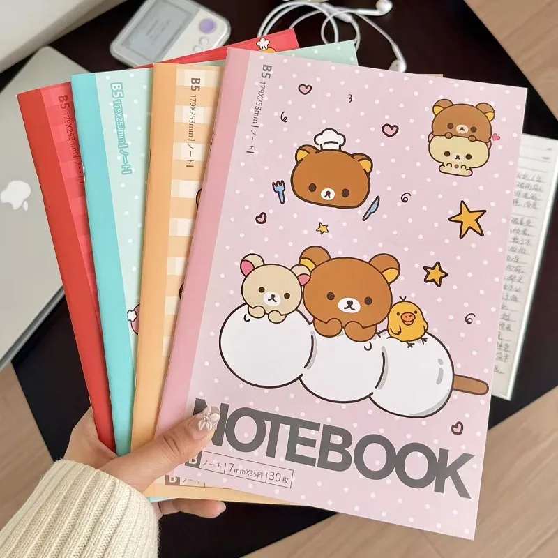 Фото Блокнот Rilakkuma A5 в стиле Ins: милый, для мальчиков и девочек, с аниме-персонажами, кавайный, для записей, для студентов, красивый, модный дневник, канцелярские товары №2