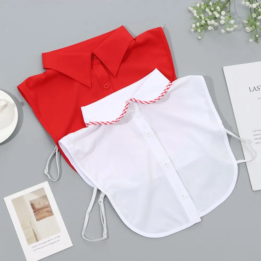 

Fashion Detachable Lace Cotton Shirt Fake Collar Clothes Accessories False Tie Lapel Blouse Top