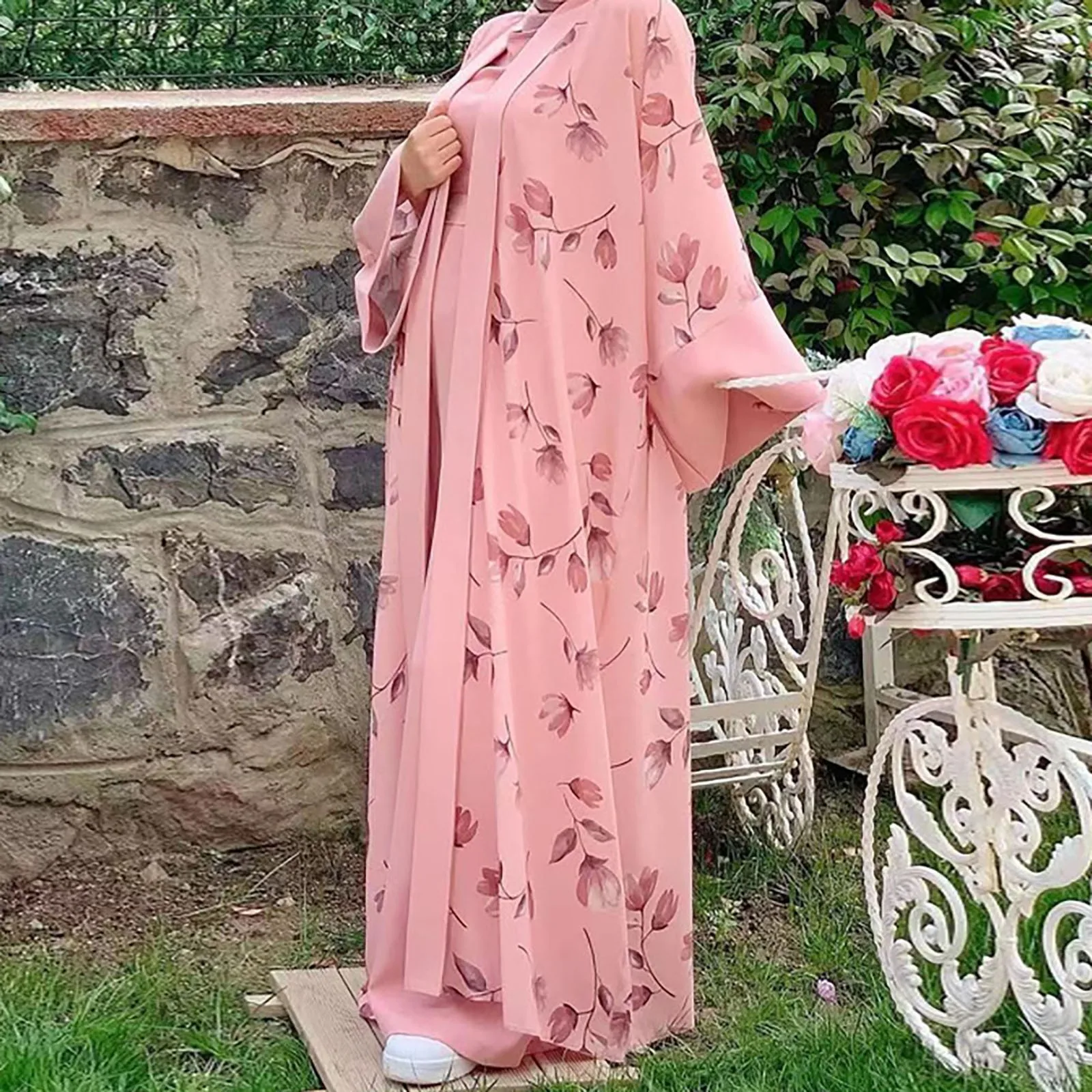 2024 Новый женский комплект с цветочным принтом элегантный костюм из двух