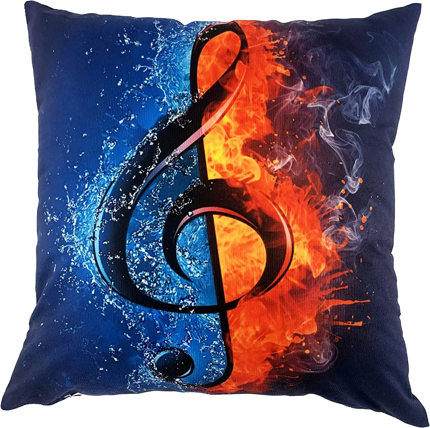

N Nebont Musical Symbol Flame Throw Pillow Covers Pillowcase Zippered Square Decorative Cushion Cases 18x18 Inches for Couch