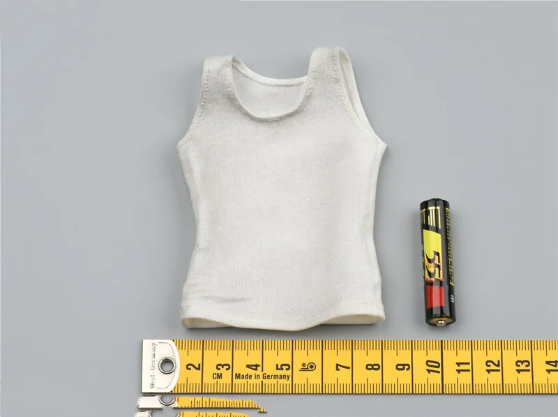 

1/6 Scale SSG-003 White Sleeveless T Shirt Vest Model for 12''Body DIY Accessories