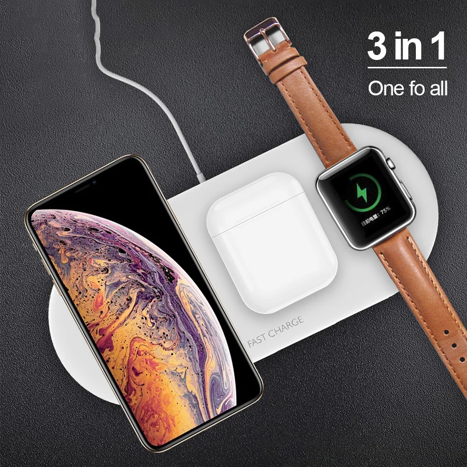 Беспроводное зарядное устройство 3 в 1 20 Вт для Apple Watch 5 4 2