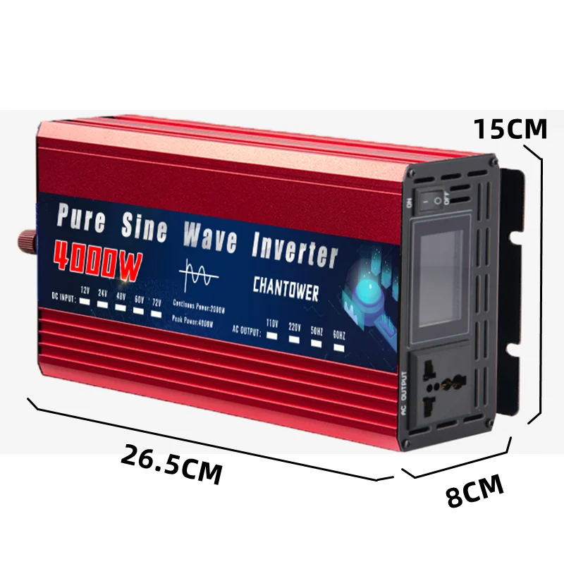 Pure Sine Wave Inverter 12V 220V 24/48V To AC 110V/220V 2200W 3000W 4000W Portable Power Voltage Converter Car Solar Inverter images - 6