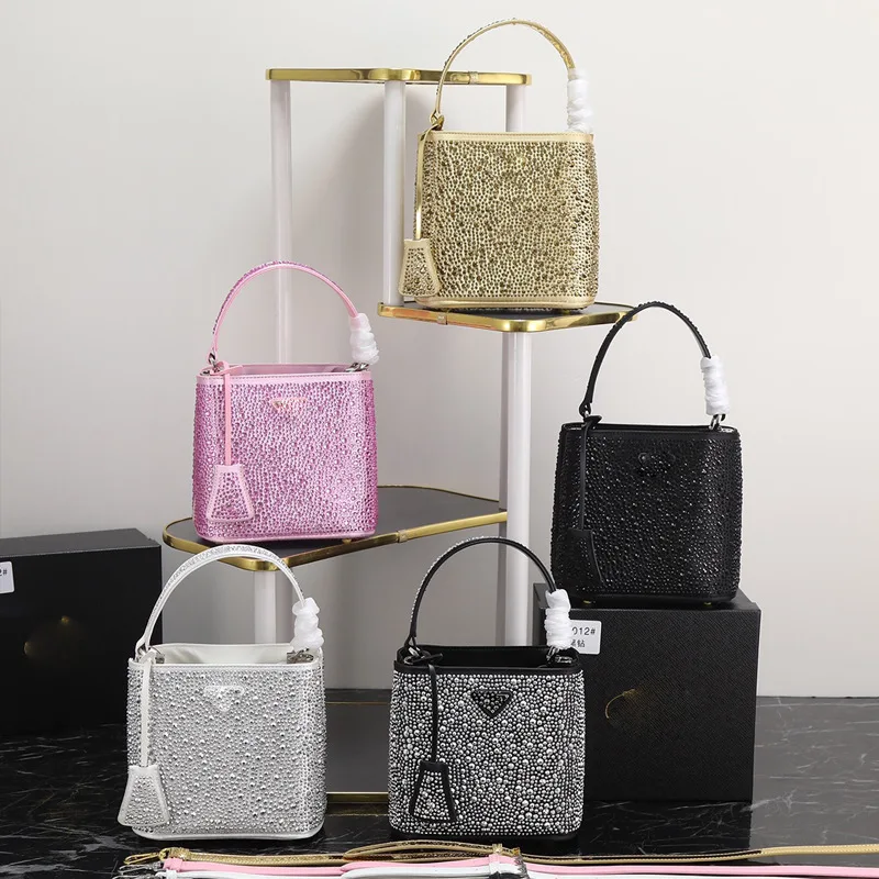 

Water Diamond Bucket Bag One Shoulder Crossbody Fashion Handbag