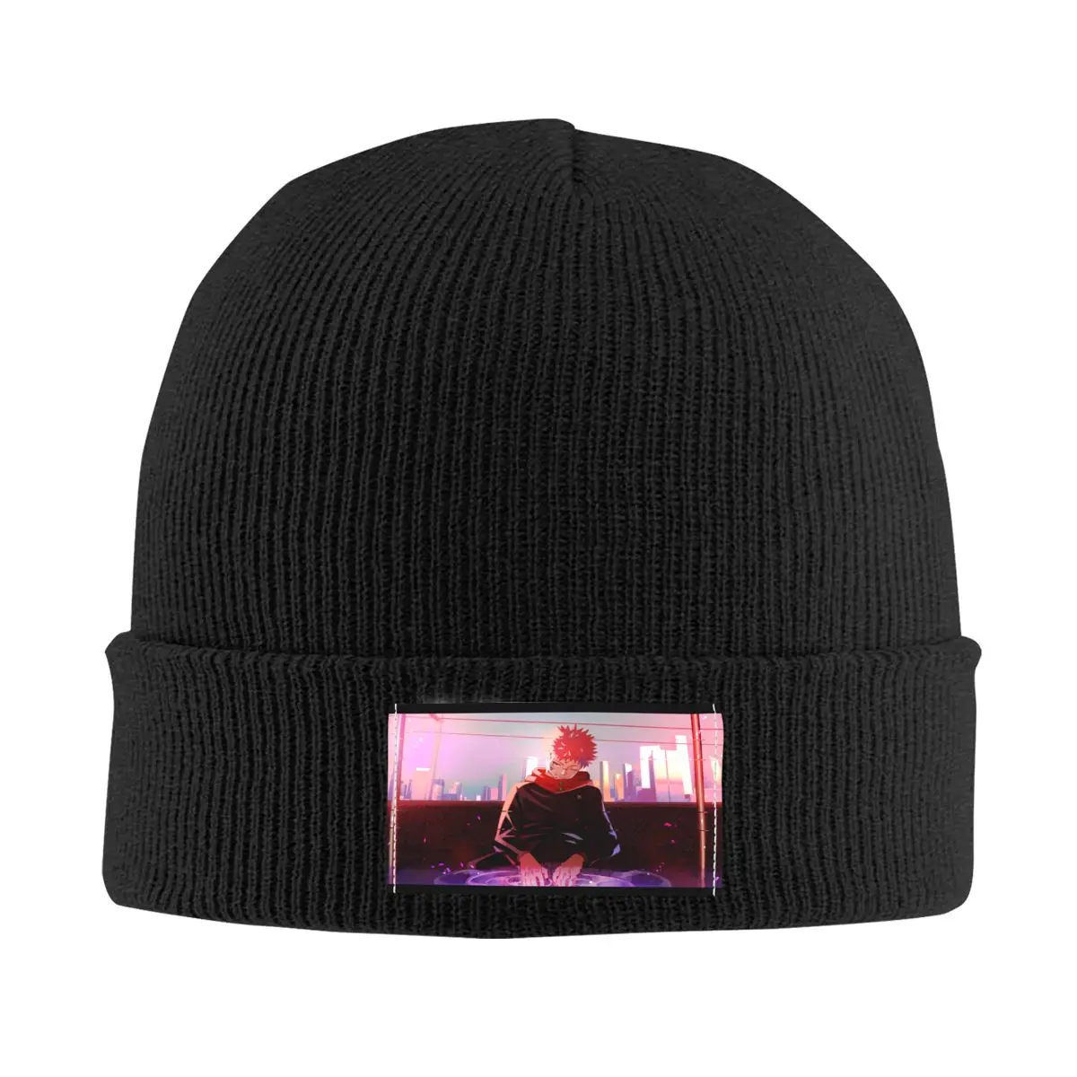 

Yuji Itadori Jujutsu Kaisen Knit Hat Beanies Autumn Winter Hats Warm New Anime Manga Cap Men Women