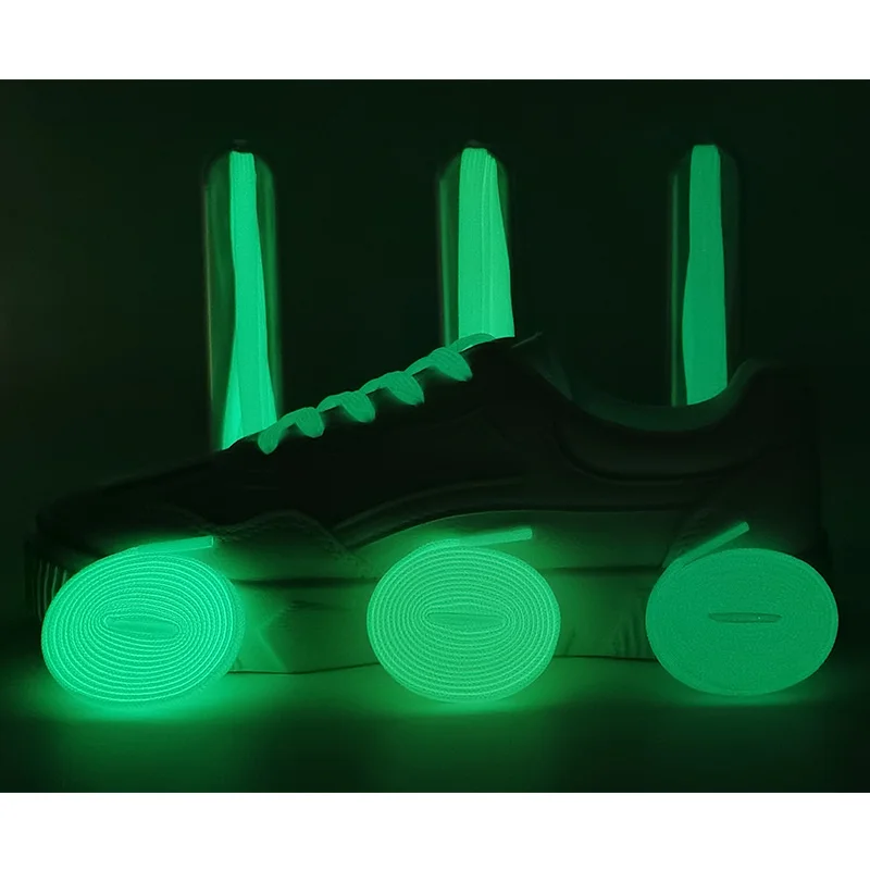 (30pairs/Lot)Weiou Luminous Shoelace Sport Men Women Sneakers ShoeLaces Glow In The Dark Fluorescent Shoeslace For Canvas Shoe