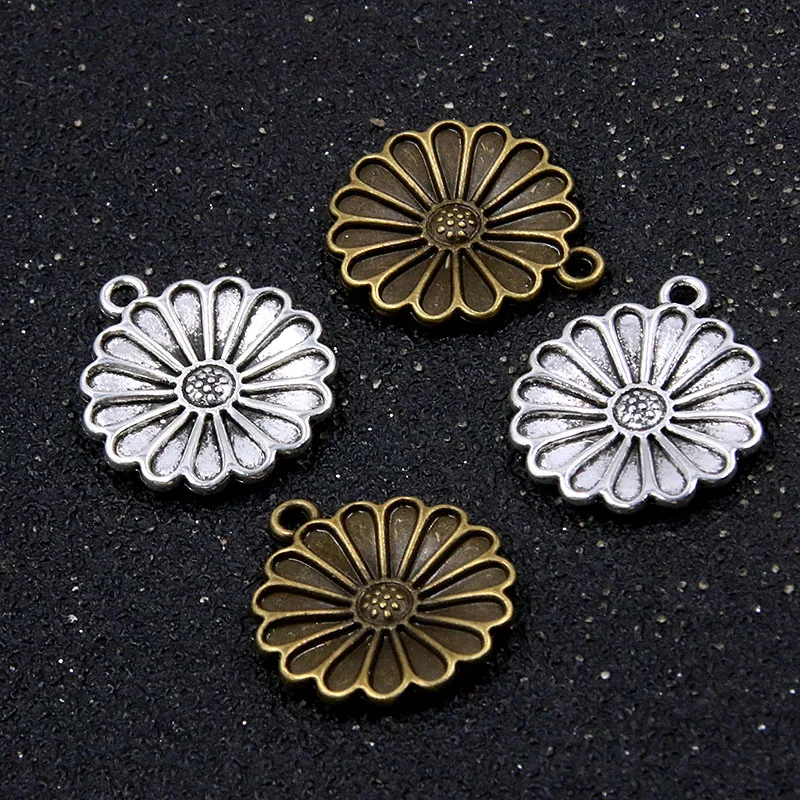 

10 шт., подвески-цветы, 18 х21 мм